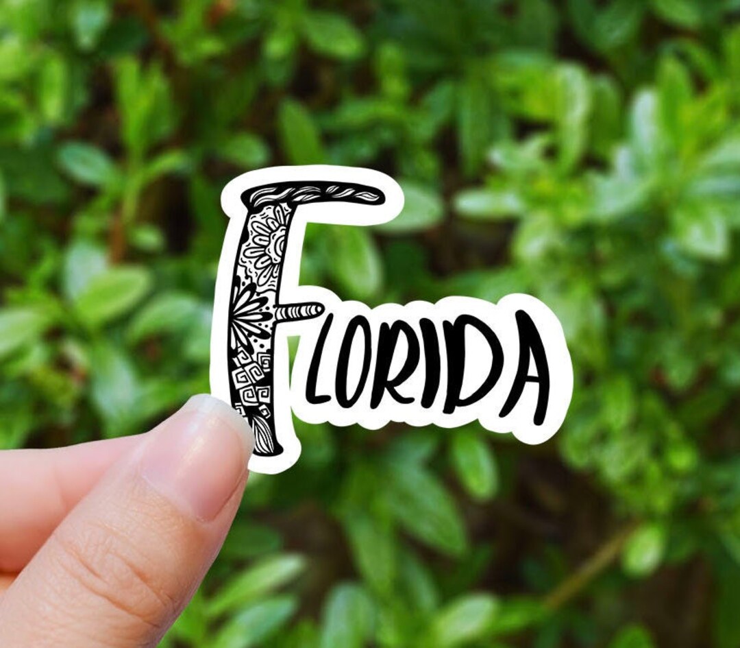 Florida Language Sticker Florida Tangle Sticker, Waterproof State Sticker, Travel Sticker ...