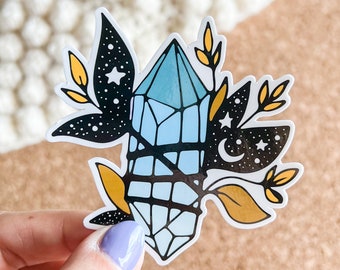 Galaxy wrapped crystal vinyl sticker, trendy stickers, space stickers, laptop sticker, waterproof sticker