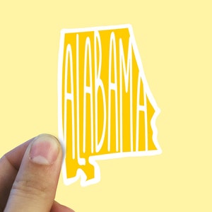 Minimal Alabama state vinyl sticker, custom stickers, Alabama, travel sticker, trendy stickers, Laptop decal,