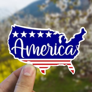 America USA vinyl Sticker, , best friend gift, funny stickers, United States, , laptop sticker, waterproof sticker