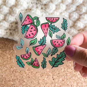Watermelons Clear Sticker, clear stickers, laptop stickers, flower stickers, car decal, pretty gift