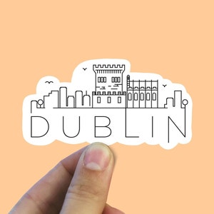 Dublin skyline vinyl sticker, Ireland,Best friend gift, birthday gift, , laptop sticker