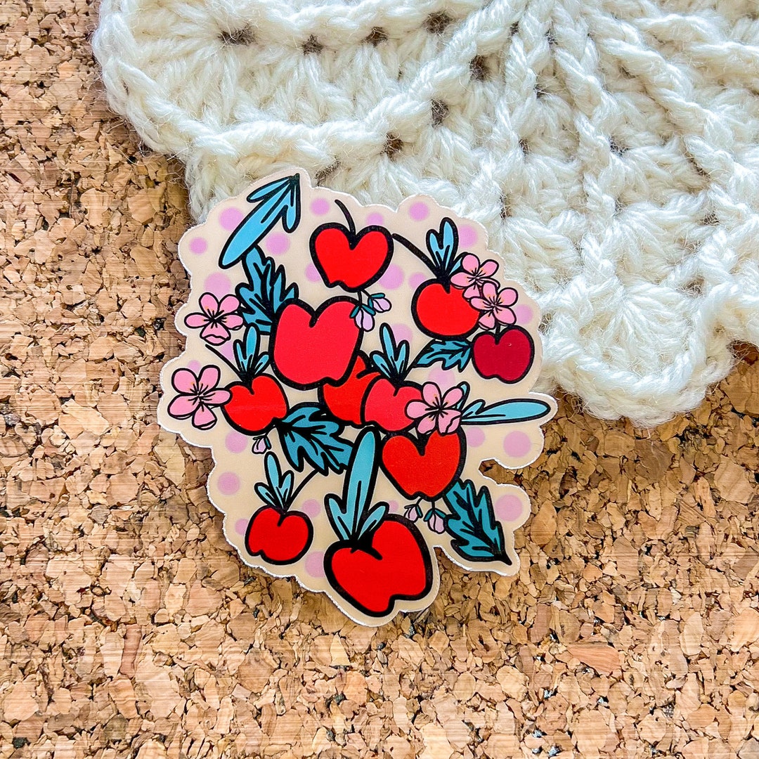 Cherry Fields Vinyl Sticker, Cherry Stickers, Water Bottle Stickers ...