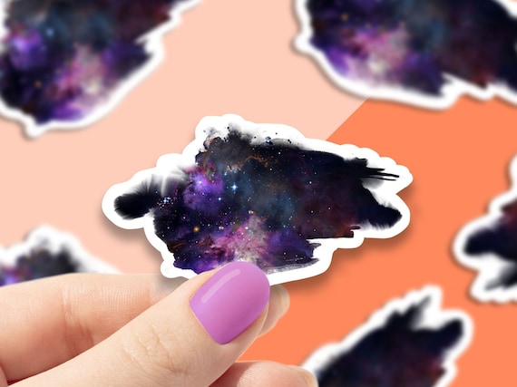 Into the abyss vinyl sticker, galaxy designs, trendy stickers, space stickers, lap'top stickers
