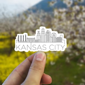 Kansas City skyline vinyl sticker, Kansas,Best friend gift, birthday gift, , laptop sticker