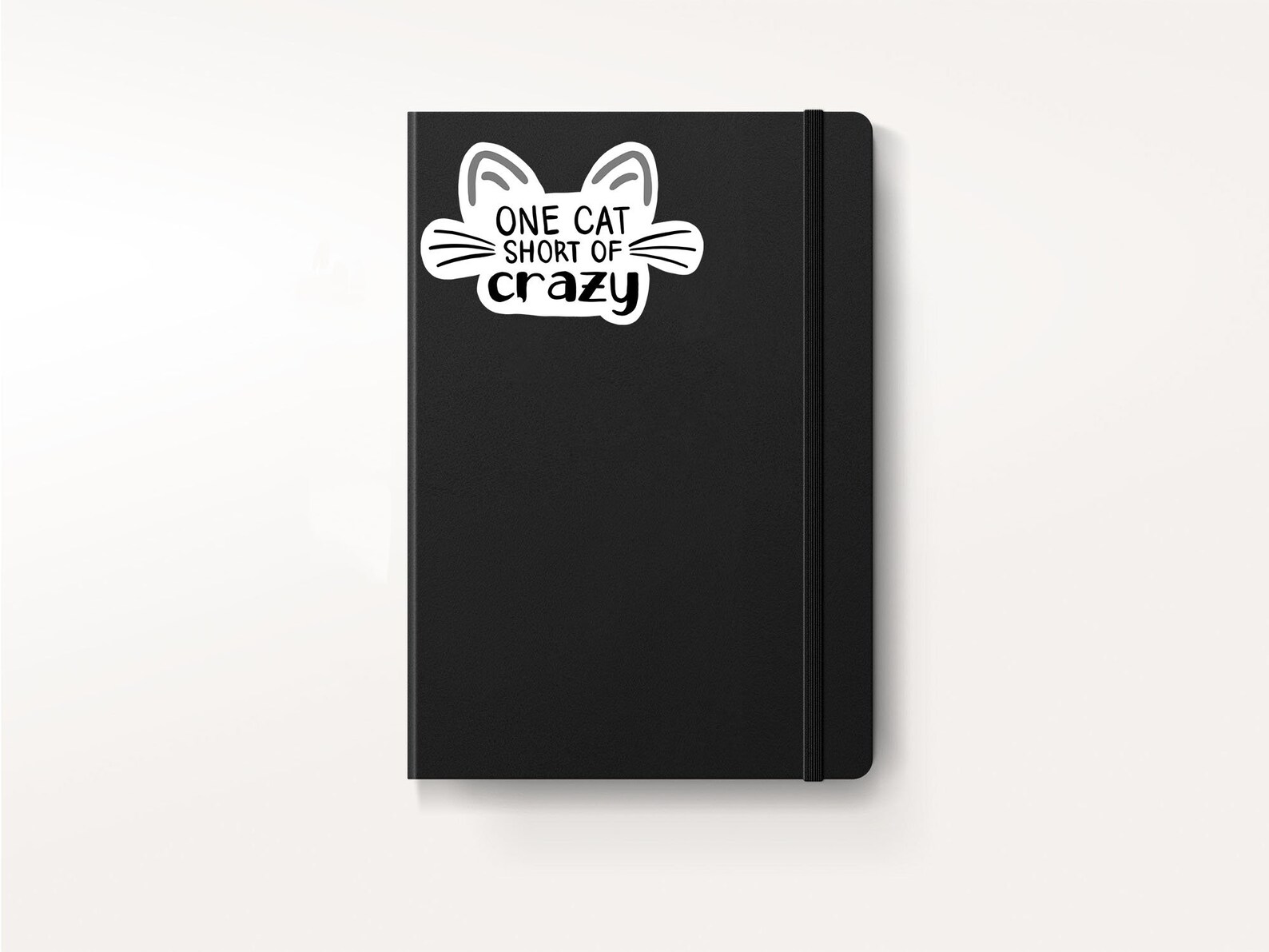 One Cat Away From Crazy Vinyl Sticker Crazy Cat Lady Sticker Etsy