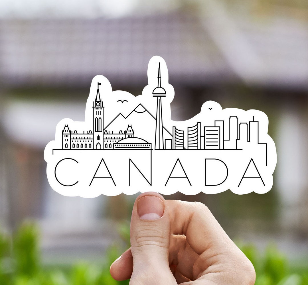 Canada Skyline Vinyl Sticker, Travel Stickers, Best Friend Gift ...