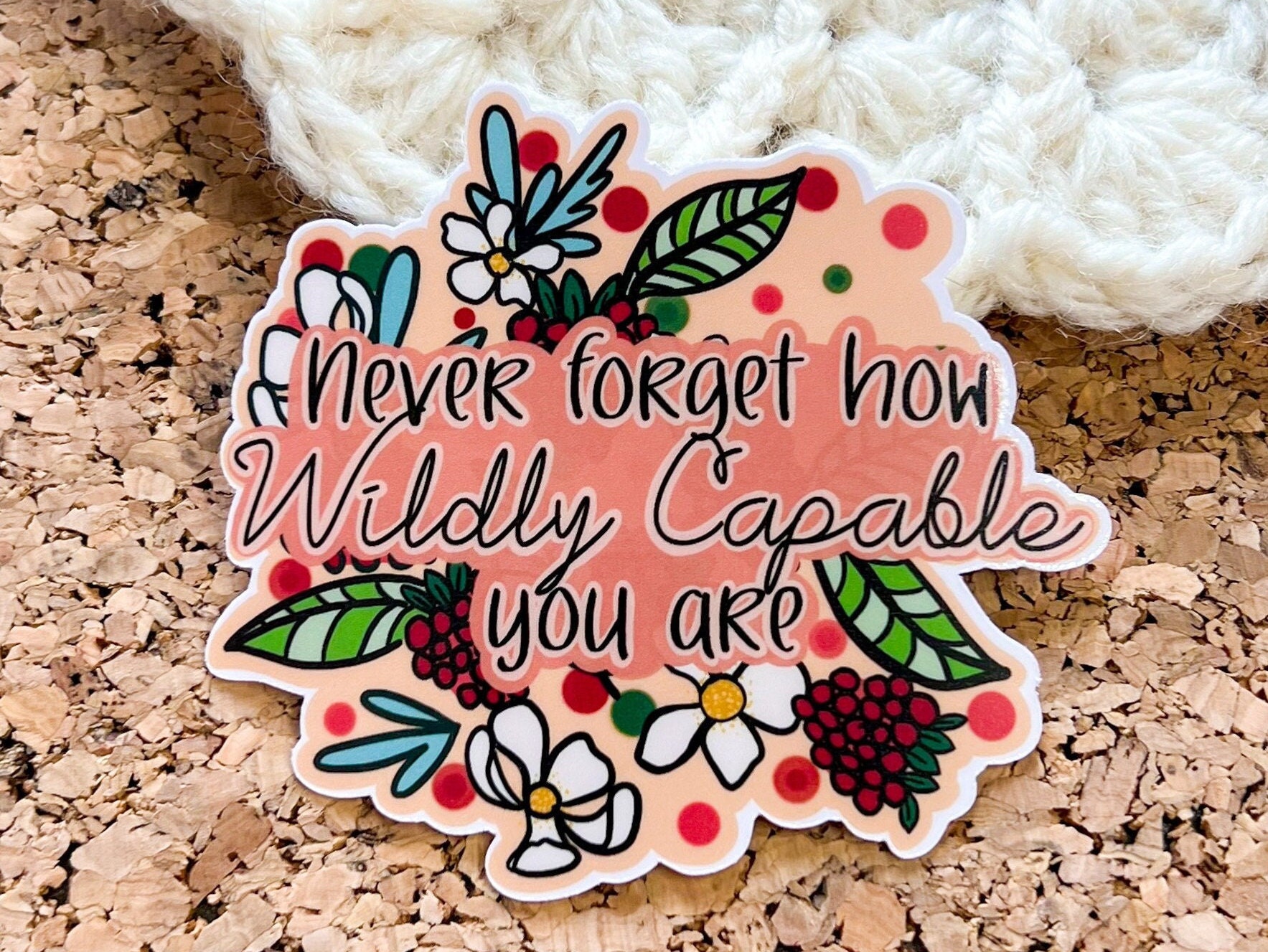 Sticker Quotes Inspirational Decals Waterproof Stickers Wildly Capable -   Canada