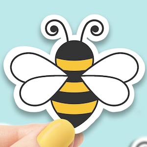 Simple bee sticker, Bee sticker, Bumble bee, laptop stickers, waterproof stickers
