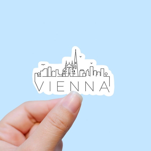 Vienna skyline vinyl sticker, Austria,Best friend gift, birthday gift, laptop sticker