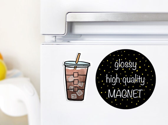 Magnet café glacé, cadeaux café, magnets frigo, cadeaux fête des mères,  magnétique -  France