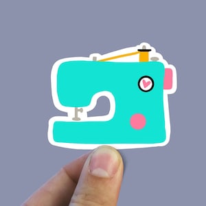 Aesthetic sewing machine vinyl sticker, sewing machine, best friend gifts, , laptop stickers