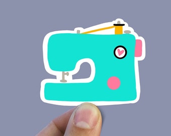 Aesthetic sewing machine vinyl sticker, sewing machine, best friend gifts, , laptop stickers