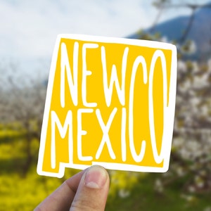 Minimal New Mexico state vinyl sticker, custom stickers, New Mexico, travel sticker, trendy stickers, Laptop decal,