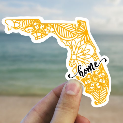3 Florida Vinyl Sticker State Stickers Waterproof Etsy