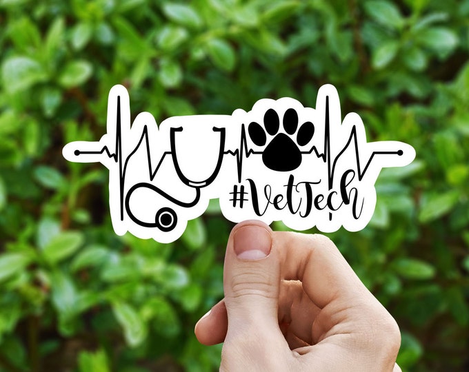 Vet Tech Definition DVM Wrangler Handler Sticker Veterinary Medicine