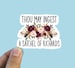 Thou may ingest a satchel of Richard’s vinyl sticker, laptop stickers, funny stickers, best friend gift, sarcastic gift, funny gift
