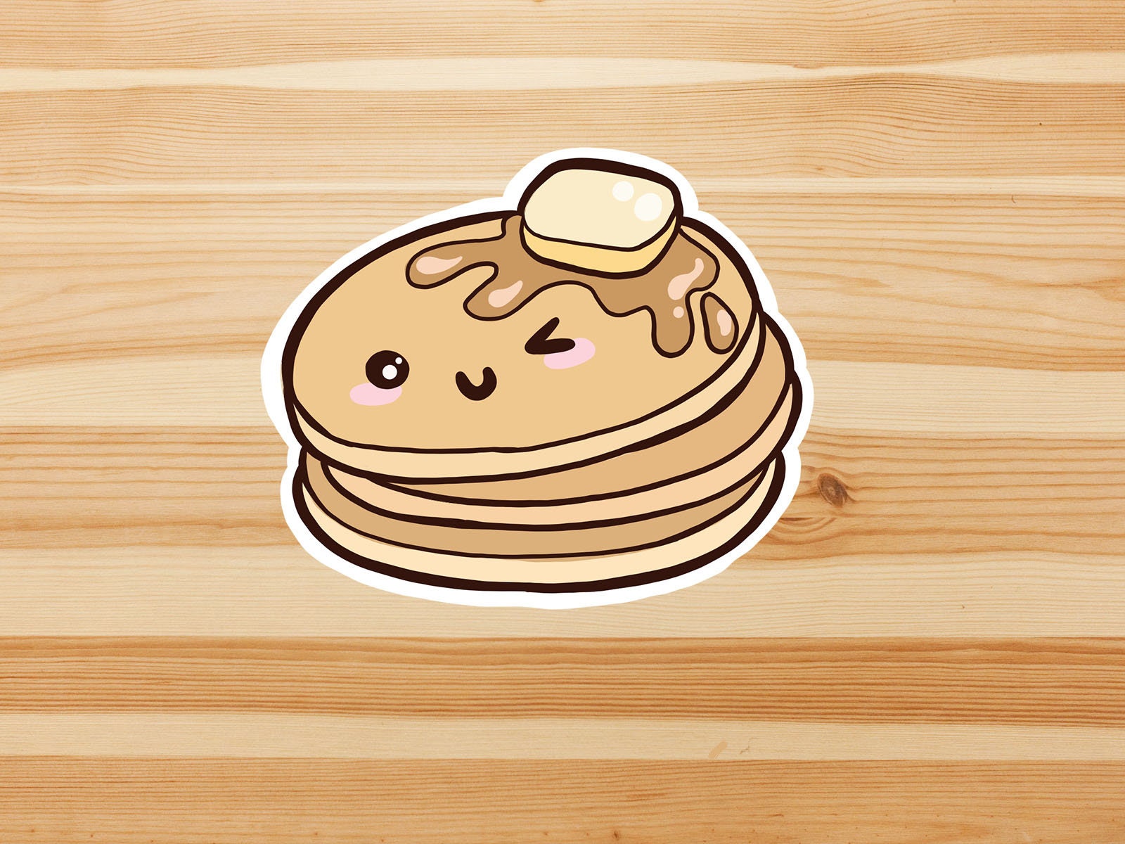 Kawaii pancakes vinyl sticker Cute food best friend gifts | Etsy