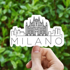 Milano skyline vinyl sticker, Italy, travel stickers, Best friend gift, birthday gift, , laptop sticker