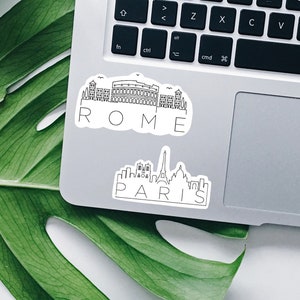 Rome skyline vinyl sticker, travel stickers, Italy, Best friend gift, birthday gift, , laptop sticker image 2