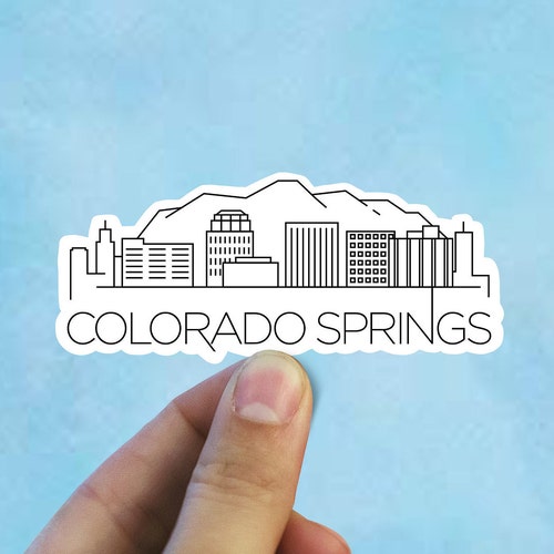 Colorado Springs Skyline Vinyl Sticker Coloradobest Friend Etsy