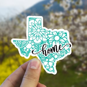 Texas mandala state home  vinyl sticker, waterproof state sticker, travel sticker, Laptop decal,