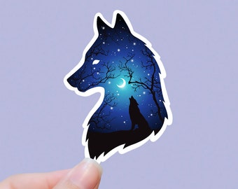 He is wolf vinyl sticker, wolf sticker, best friend gift, laptop sticker, decals, sarcastic gift