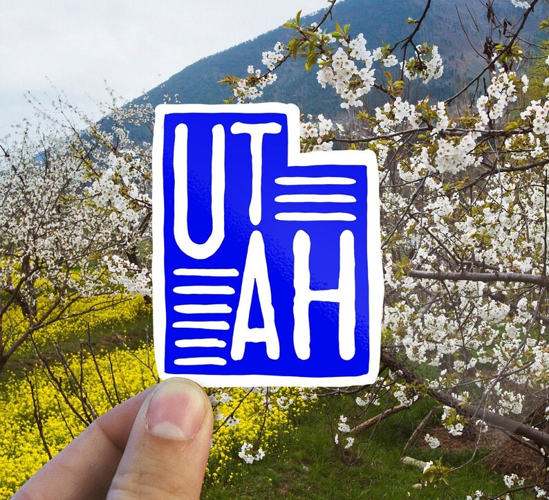Utah state outline sticker Utah waterproof state sticker | Etsy