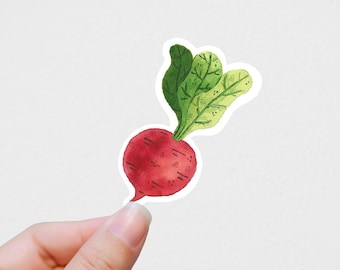 Radish vinyl sticker, stickers labels, laptop stickers, waterproof sticker