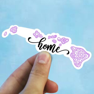 Hawaii mandala state home  vinyl sticker, waterproof state sticker, travel sticker, Laptop decal,