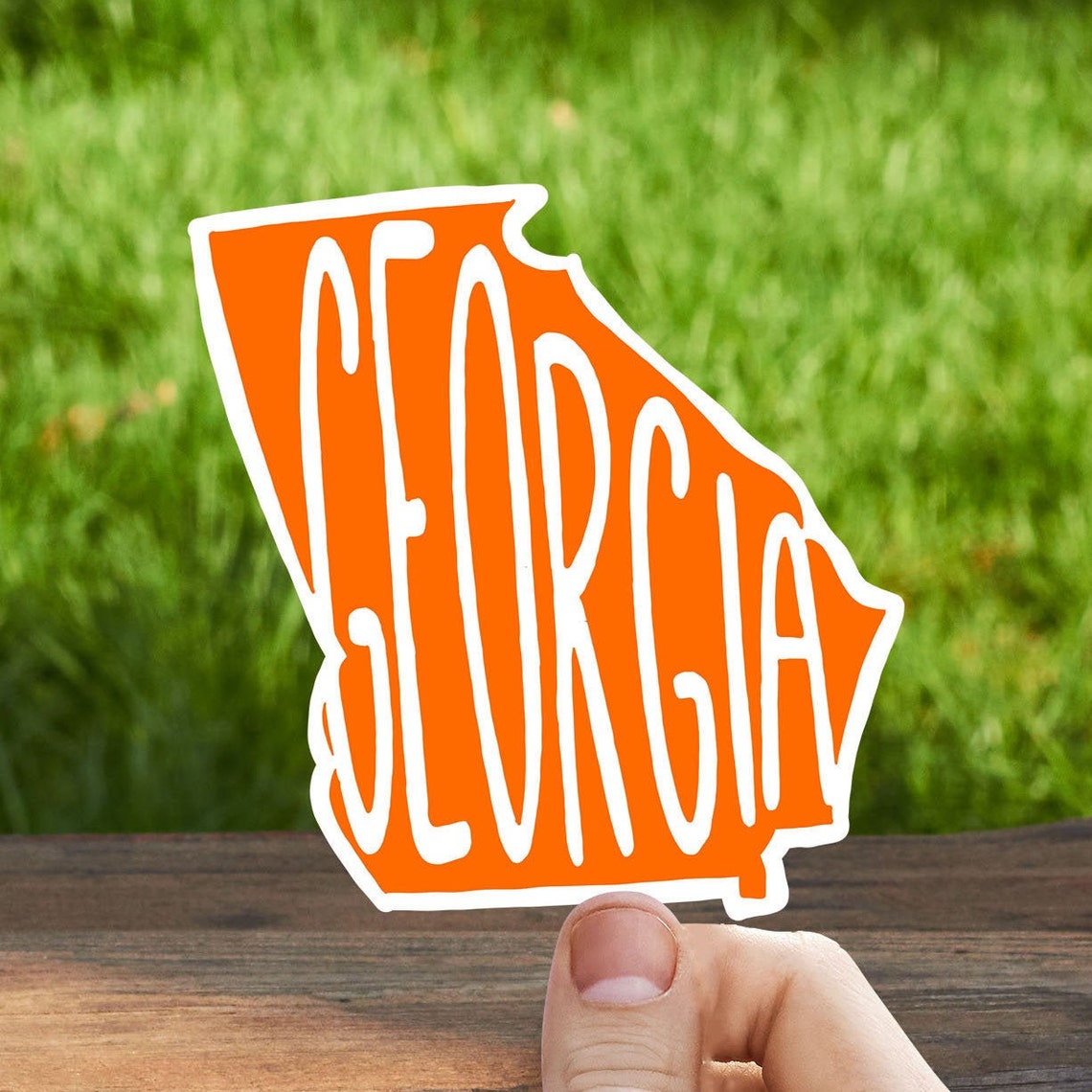 Minimal Georgia State Vinyl Sticker, Custom Stickers, Georgia, Travel ...