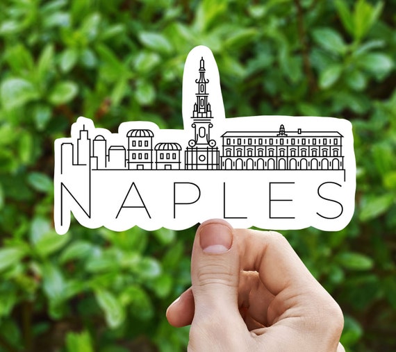 Adesivo in vinile skyline di Napoli, Italia, adesivi da viaggio, regalo  migliore amico, regalo di compleanno, adesivo per laptop -  Italia