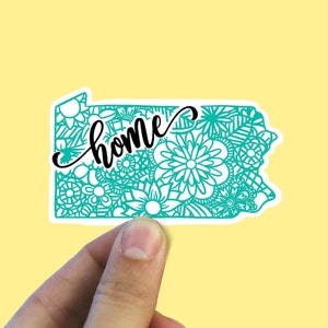 Pennsylvania mandala state home  vinyl sticker, waterproof state sticker, travel sticker, Laptop decal,