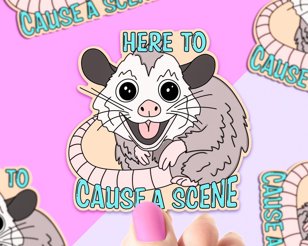 Here to Cause A Scene Sticker, Funny Decals for Laptop, Funny Sticker ...
