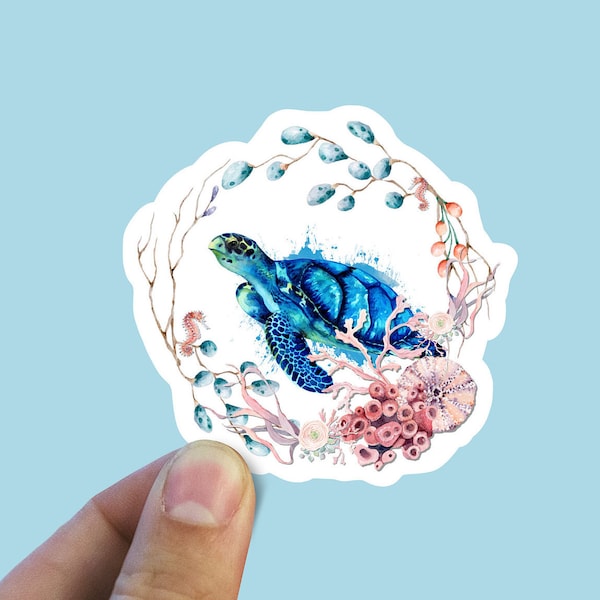 Turtle Water Bottle Etsy