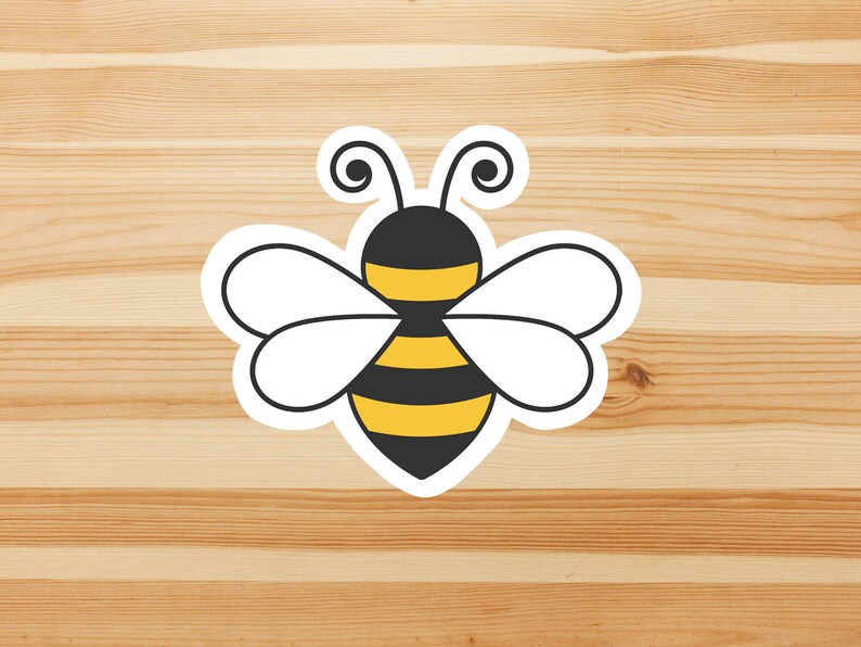 Simple Bee Sticker Bee Sticker Bumble Bee Laptop Stickers Etsy