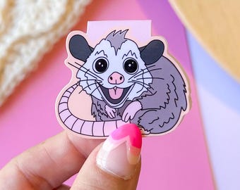 Magnetic Bookmark Opossum, Animal Book Marks, Gift for Readers, Reading Accessories, Cute Book Gifts For Girls