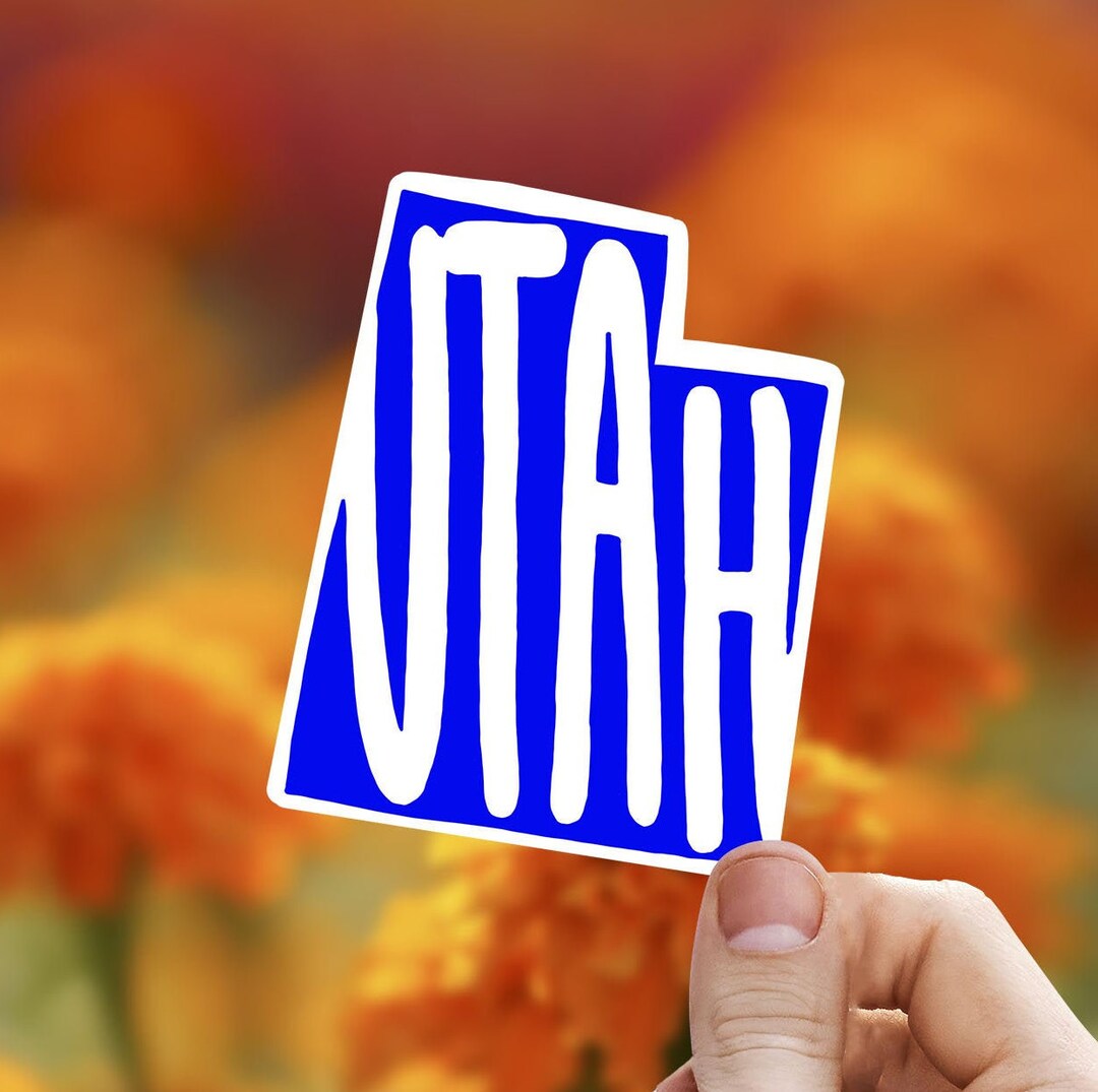 Uintah Sticker Minimal Utah State Vinyl Sticker, Utah, Travel Sticker, Trendy Stickers ...