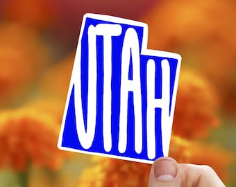Minimal Utah state vinyl sticker, Utah, travel sticker, trendy stickers, Laptop decal,