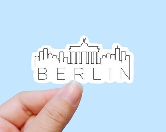 Berlin skyline vinyl sticker, Germany sticker, Best friend gift, birthday gift, laptop sticker