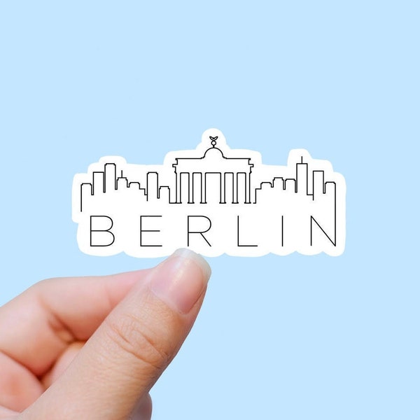 Berlin skyline vinyl sticker, Germany sticker, Best friend gift, birthday gift, laptop sticker