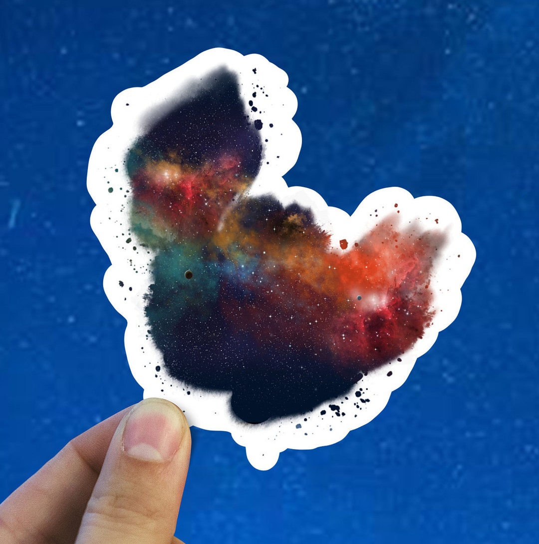 Dark Nebula Vinyl Sticker, Galaxy Designs, Trendy Stickers, Space