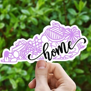 Kentucky mandala state home  vinyl sticker, waterproof state sticker, travel sticker, Laptop decal,