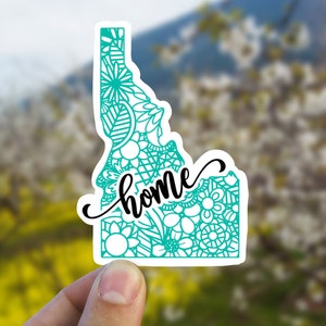 Idaho mandala state home  vinyl sticker, waterproof state sticker, travel sticker, Laptop decal,