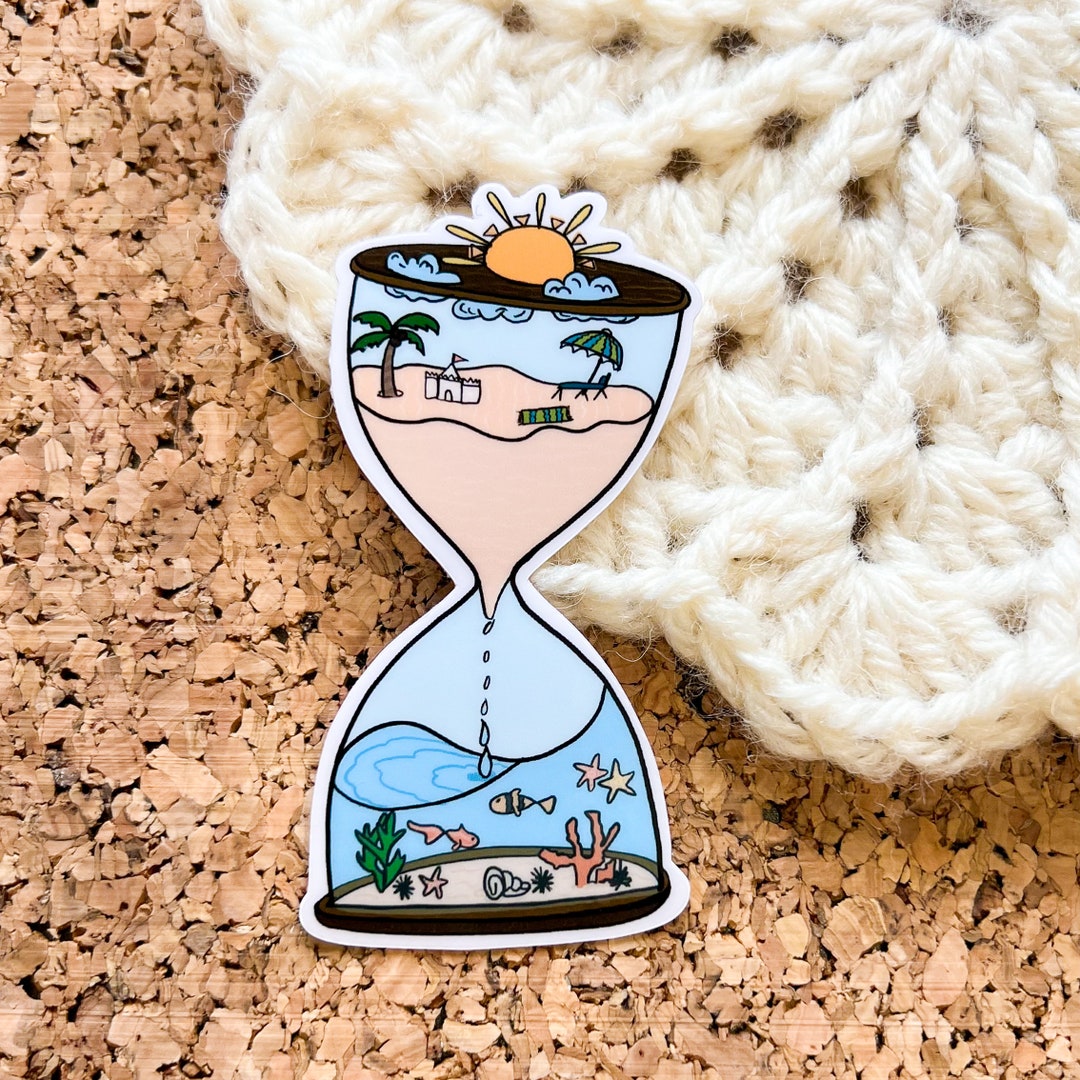 Sea Water Rising Sticker Down to the Sea Vinyl Sticker, Ocean Stickers, Beach Sticker, Trendy ...