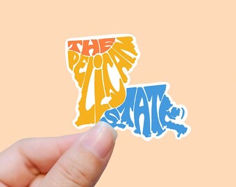 State of Louisiana outline sticker, Louisiana,  waterproof state sticker, travel sticker, Laptop decal,