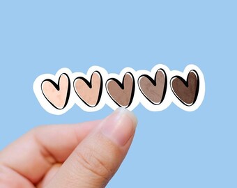 Amarse unos a otros Corazones pegatina de vinilo, pegatina de corazón, pegatinas para portátiles