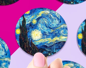Starry Night vinyl sticker, Best friend gift, fine art, birthday gift, , laptop sticker