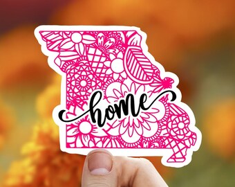 Missouri mandala state home  vinyl sticker, waterproof state sticker, travel sticker, Laptop decal,