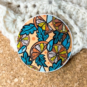 Oranges vinyl Sticker, orange stickers, water bottle stickers, tumbler stickers, laptop stickers, waterproof sticker
